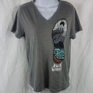 Merrell Women's Medium Shoe Print Grey T-Shirt